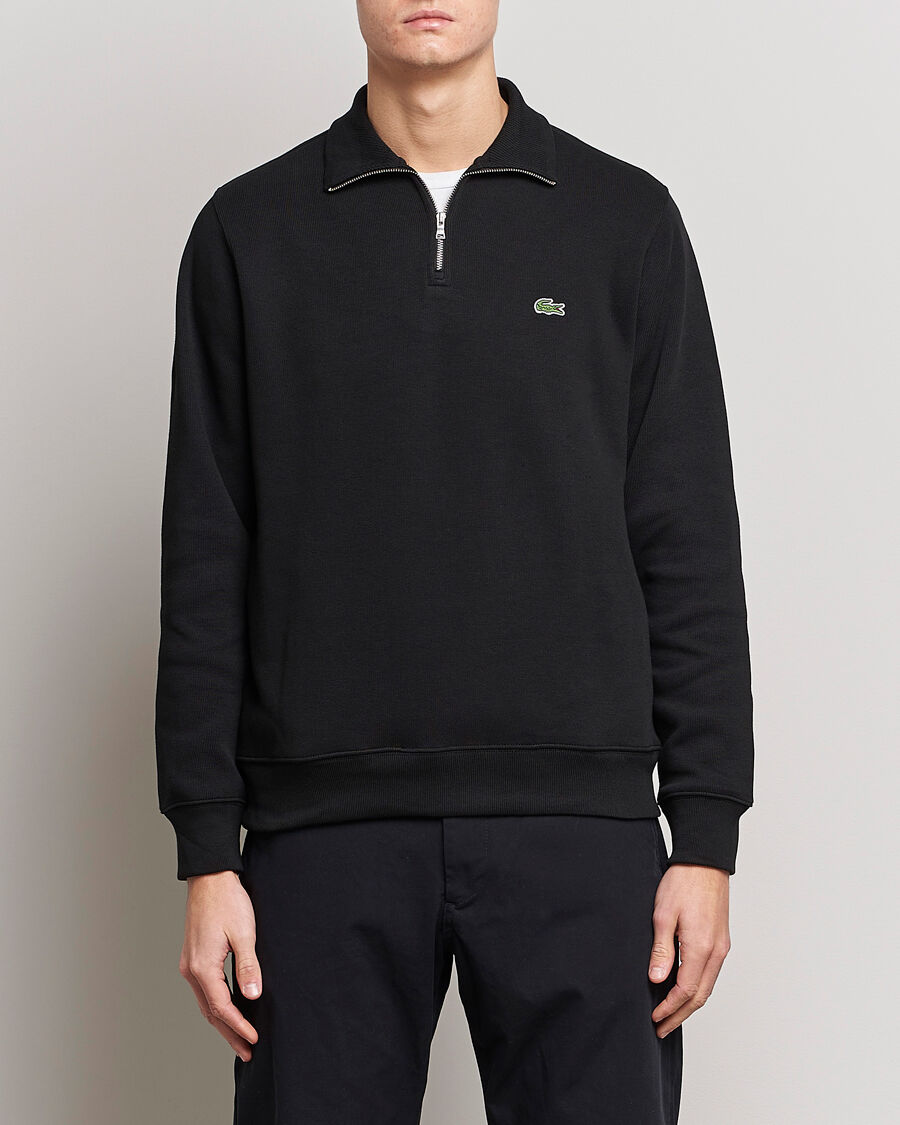 Lacoste Rib Interlock Half Zip Black men M Sort