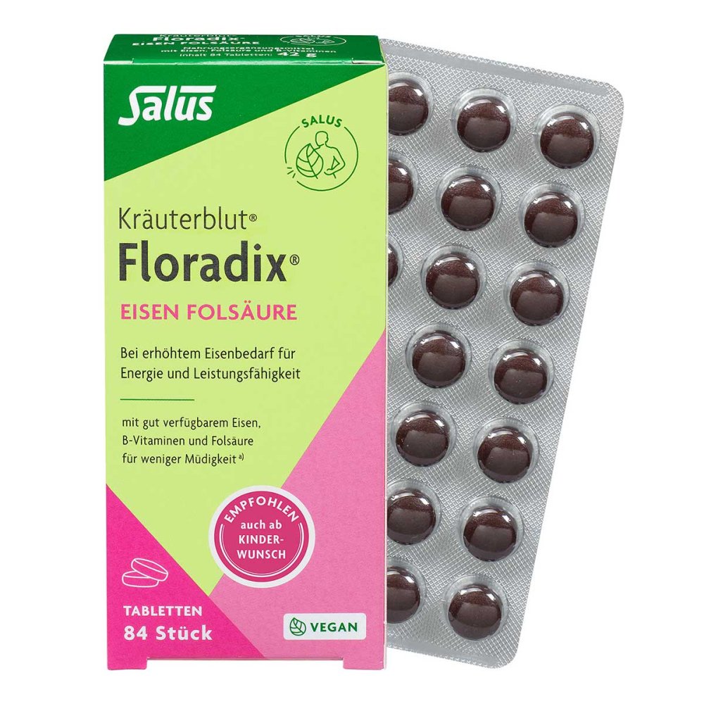 SALUS Pharma GmbH Salus Kräuterblut Floradix Eisen Folsäure Tabletten 17617555