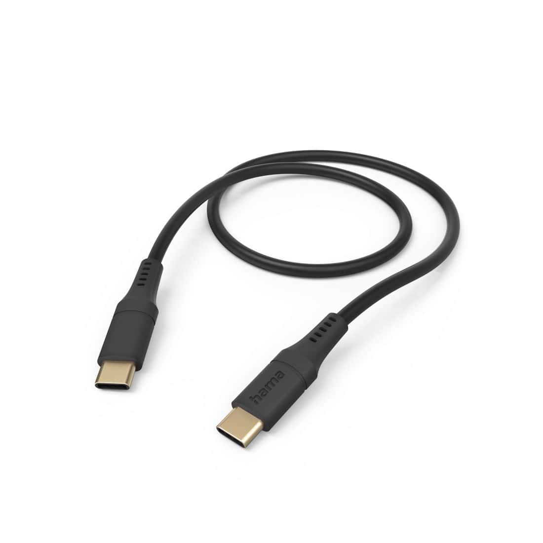 Hama 480 Mbit/s Stecker USB C auf USB C 1,5 m 201576 Flexible (Schwarz) 00201576