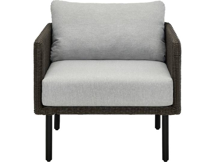 Loungesessel Rey geflecht braun Stahl 1 B 75 T 75 cm