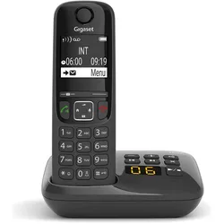 Gigaset AS690A Draadloze telefoon met antwoordapparaat - lange gesprekstijd en standby tijd - Groot display, Telefon, Schwarz