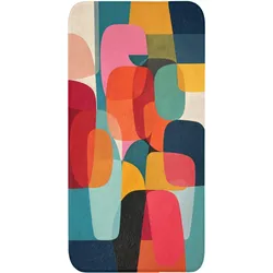 BADEMATTE Formen - Bunt - Abstrakt - Flugzeuge Badteppich 60x120 cm
