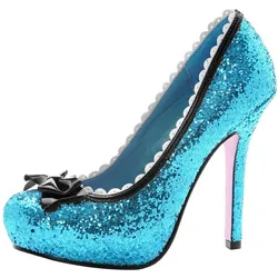 Leg Avenue Glitzer High Heels blau