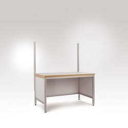 Manuflex ZB8201 Aufbauportal an ALU Tisch ALU Profil 45x45mm 1350mm hoch(Nutzhöhe 900mm) Aluminium