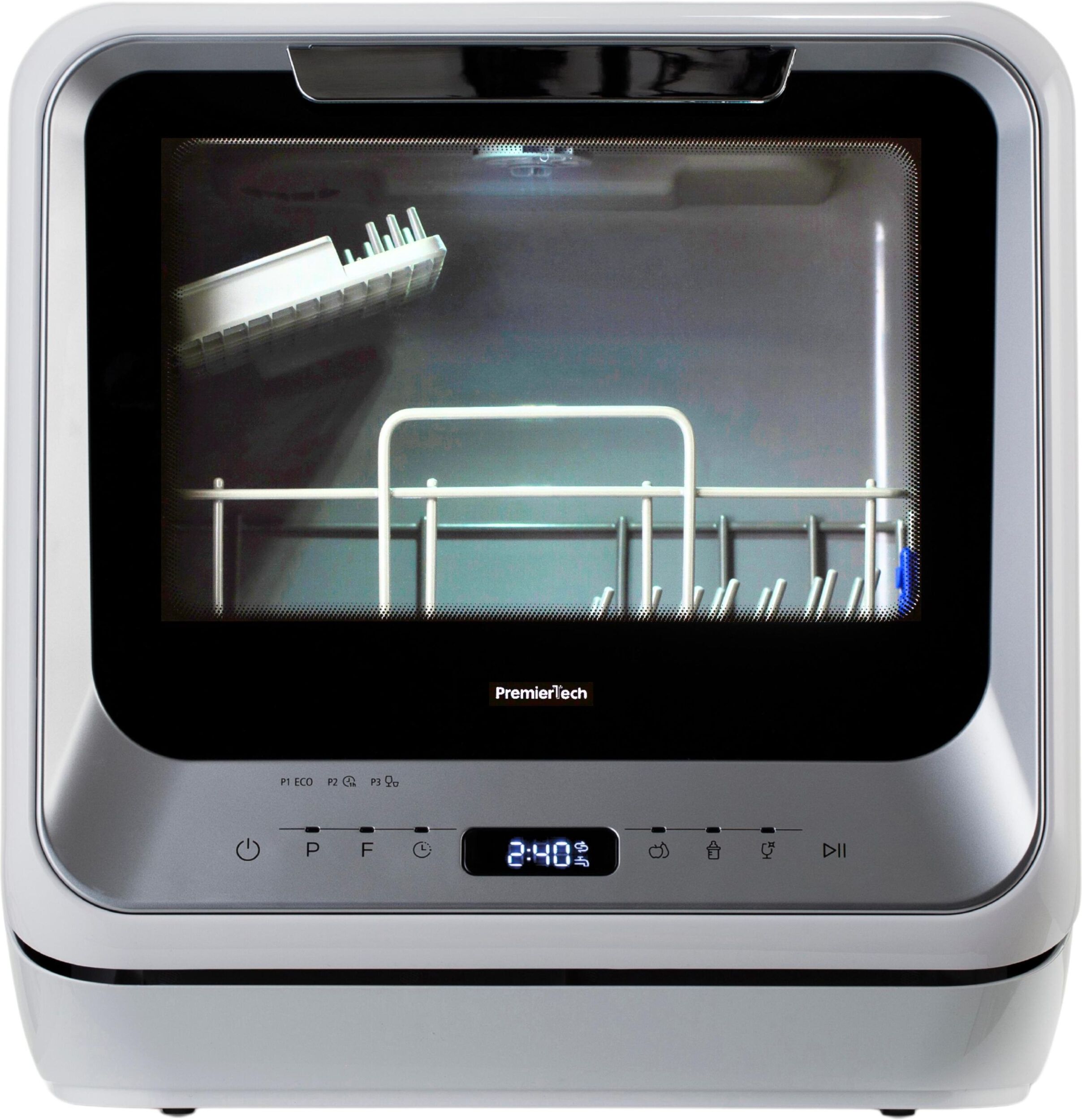 PremierTech® PremierTech PTLS2S Mini Lavastoviglie 2 coperti 6 programmi, libera installazione Silver