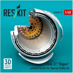 ResKit Saab 37 Viggen exhaust nozzle for Special Hobby kit (3D Printed)
