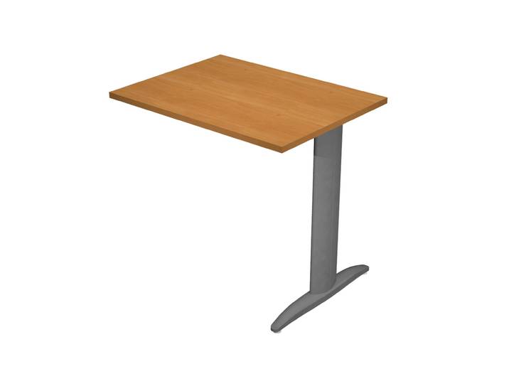 Extension retour pour bureau Pronto Métal - L.80 x P.60 cm - Plateau Aulne - Pied L Anthracite