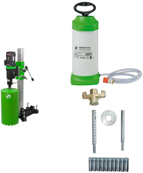 Set Eibenstock DBE 250 R Diamant-Kernbohreinheit + Wasserdruckbehälter + Befestigungsset