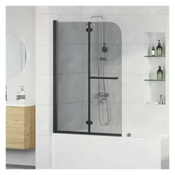 vidaXL, Duschkabine + Duschwand, Paconberg (Dunkel transparent) (95 cm, 140 cm)