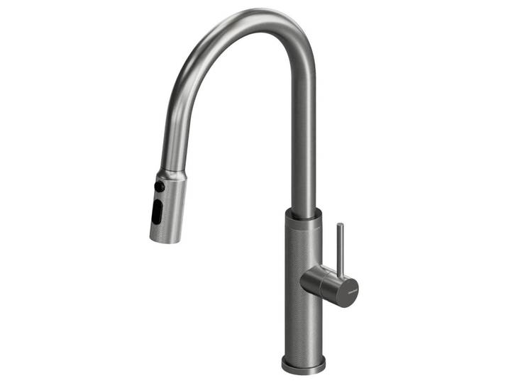 Dieter Knoll Küchenarmatur, Edelstahl, Metall, 4.3x45.4x23 cm, flexible Anschlussschläuche, Keramikkartusche, schwenkbarer Auslauf, Küchen, Küchenausstattung, Küchenarmaturen