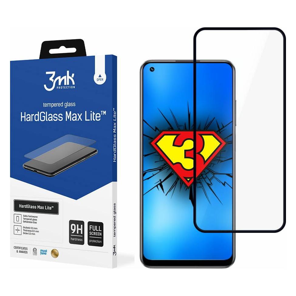 3MK HardGlass Max Lite Realme 10 4G czarny/black Fullscreen Glass Lite (1 Stk., Realme 10) (3mk HardGlass Max Lite Black(544))
