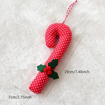 Multicon Wholesale Hub Hanging Christmas Tree Decoration, Red Berries Walking Stick, Festive Shooting Props, Unique Christmas Gifts style 3