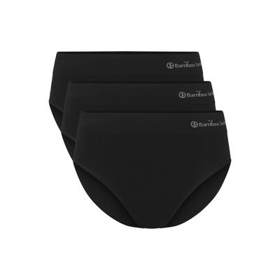 Slip BAMBOO BASICS "Slip BELLE 3er Pack", Damen, Gr. XL, schwarz, Obermaterial: 80% Viskose CV. 13% Polyamid PA. 7% Elasthan EL., Unterhosen Slip