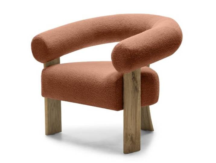 Brauner Designer-Sessel KOKEI, Eiche