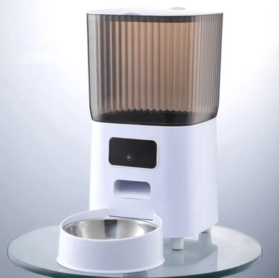 Inspire Curations Smart WiFi Automatic Pet Feeder With HD Camera & Dual Bowls single Bowl Wifi