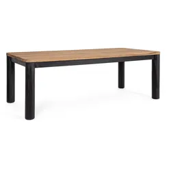 Gartenesstisch Roderick aus recyceltem Teakholz, skandinavisch massiv, natur, 220x100 cm, für 6-8 Personen