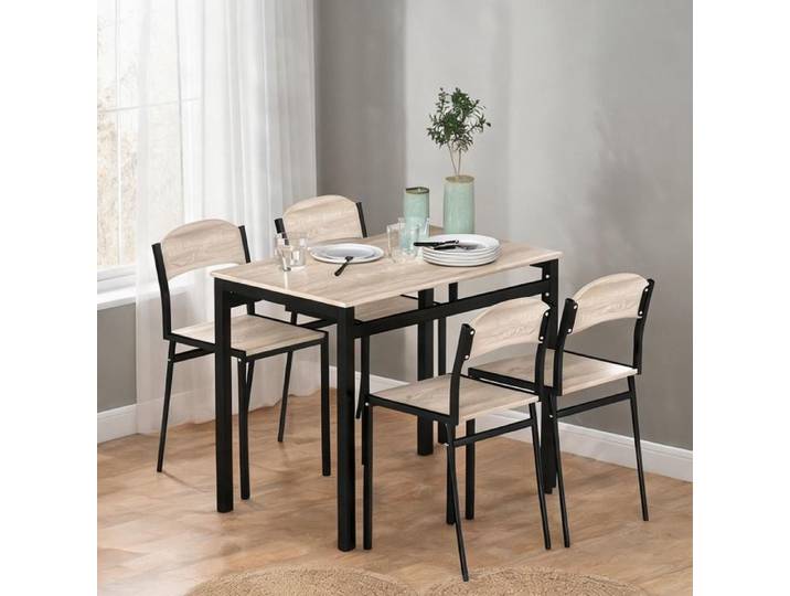 39.4 x 24.8 x 30.1 in Dining Sets featuring 100 x 63 cm with Table à manger rectangulaire MDF effet chêne avec