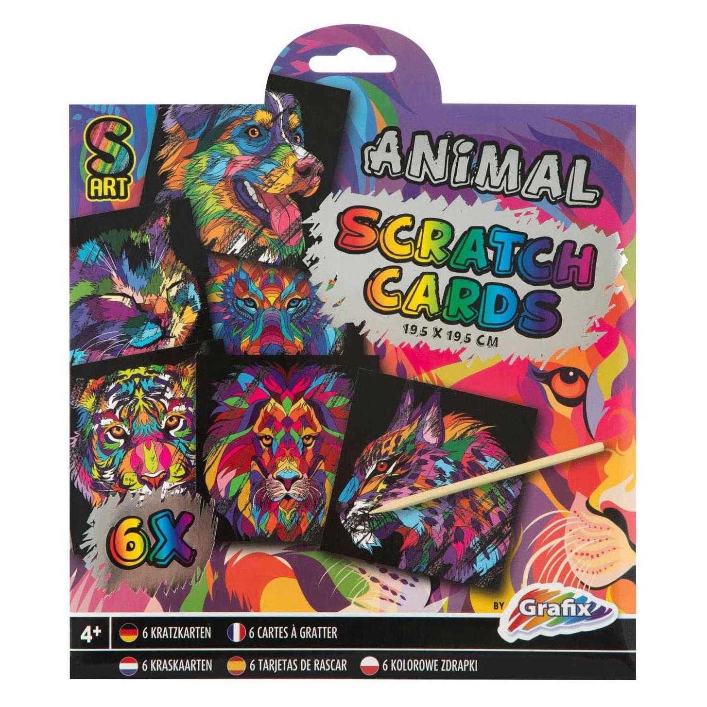 Grafix Rubbellose, 6St. - Tiere (Q4152)