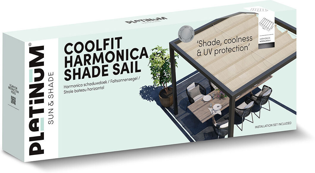 Platinum Faltsonnensegel Coolfit 2 x 3 m grau