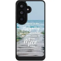Nivocase Hülle für Samsung Galaxy S26 Handyhülle NIVOcore Case Schwarz Statement Strand Spruch (Samsung Galaxy S26), Smartphone Hülle, Schwarz