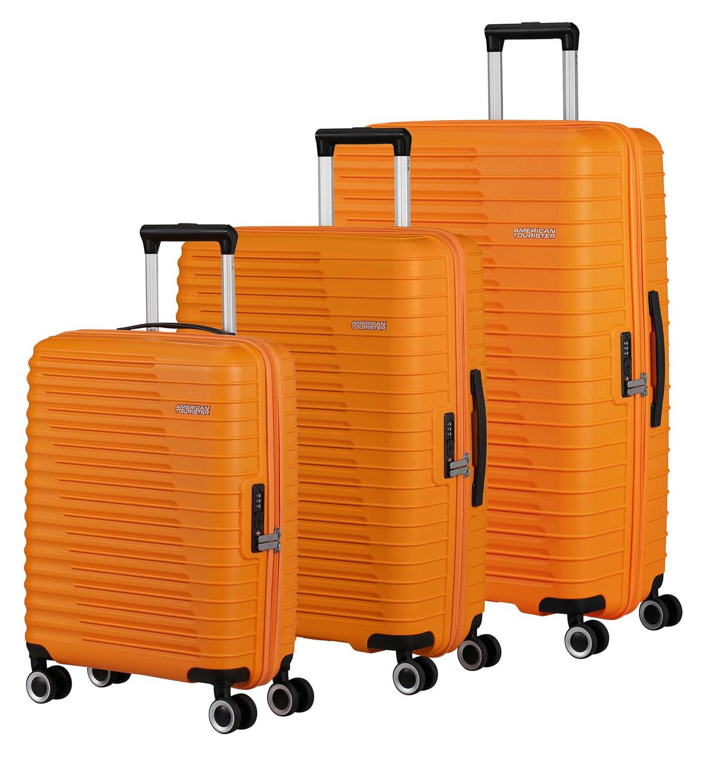 American Tourister Roadrush Trolley Set A Bright Orange 77cm
