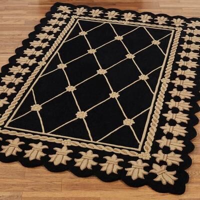 Touch of Class Onyx Empire II Rectangle Rug, 8' x 11', Black/Gold