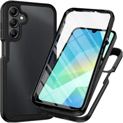 Just in Case Schutzhülle 360 Grad hulle mit Eingebautem Folien (Samsung Galaxy A16), Smartphone Hülle, Schwarz