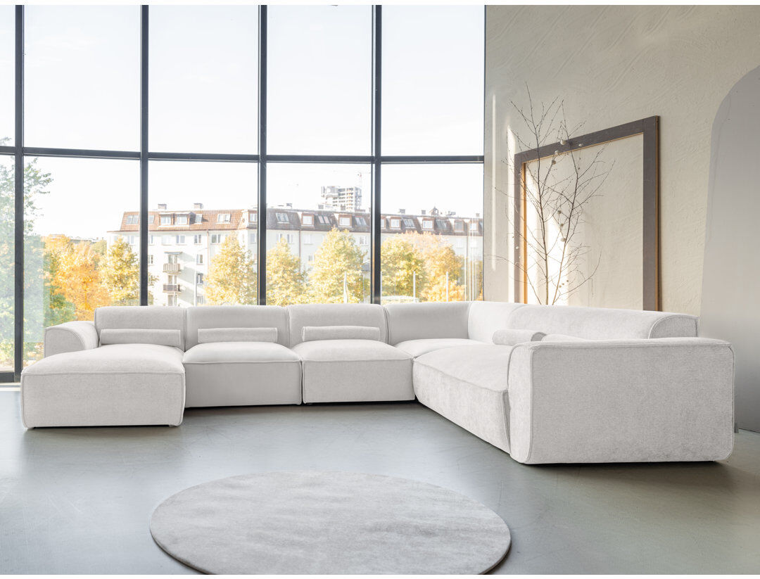 MiuForm Flex Felix 8 Seater Corner Sofa Beige 70cm H X 337cm W X 265cm D