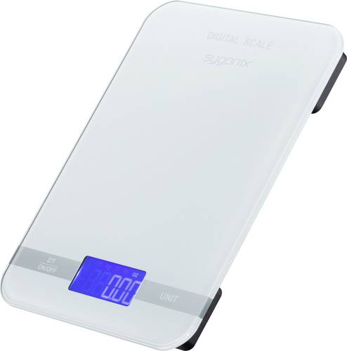 Sygonix Digitale Küchenwaage digital Wägebereich (max.)=5kg Milchglas 165 x 220 x 20