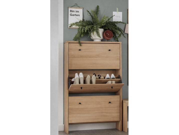 Kombikommode HOME AFFAIRE Dura - Kommode aus Massivholz, langlebig & hochwertig & rustikal , braun (buche), B:82cm H:133cm T:27cm, Massivholz, Sideboards, Kombikommode, aus FSC-zertifizierten Massivholz, Breite 82 cm