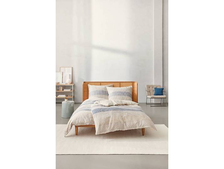 Parure de lit en satin Benno Beige/Beige