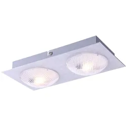Deckenlampe Esszimmerlampe Deckenleuchte Flurleuchte Küchenlampe Wohnzimmerleuchte, 2 Flammig satiniert, LED 5W 345Lm warmweiß, L 22 cm