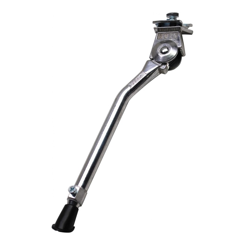 Béquille vélo latérale Newton réglable alu-argent avec plaque (pou