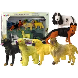 Satz von 6 Figuren Reinrassige Hunde Berühmter Hund der Welt