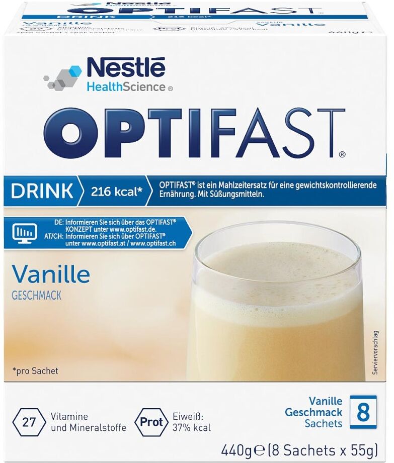 Optifast home Drink Vanille Pulver 8X55g