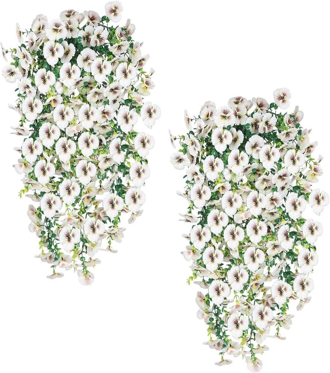 Wit UV-bestendige kunstbloemen voor buiten decoratie, 75 cm
