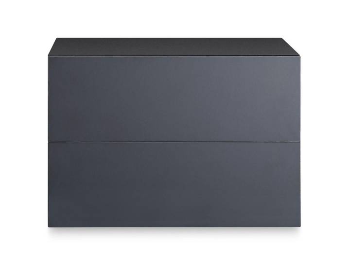 CARO-Möbel Hängender Nachttisch Anni Hochglanz schwarz, Schwarz Hochglanz, Mode, 42x29x30 cm, Schlafzimmer, Nachtkästchen