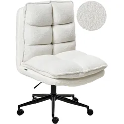 BÜROSTUHL Bouclé Weiß Addison