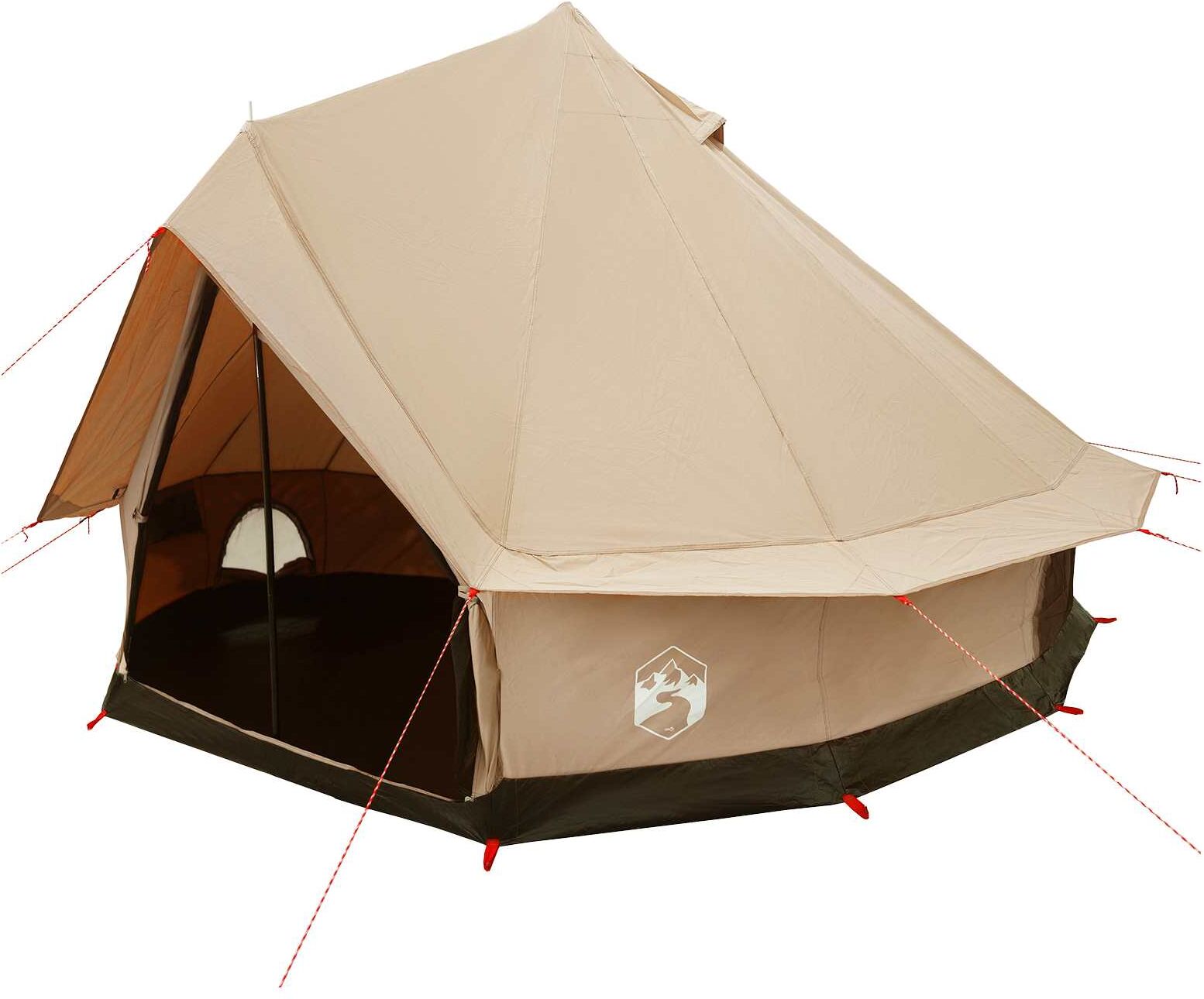 vidaXL Tente familiale 6 personne Crème Polycoton