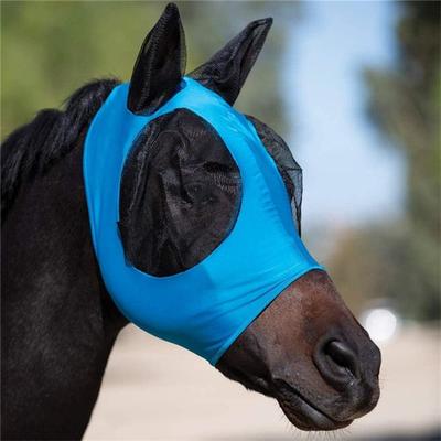 Multisell Products Hub Horse Fly Mask, Multifunctional Horse Mosquito Mask, Comfortable Sun UV Protection, Breathable Mesh Face Mask blue