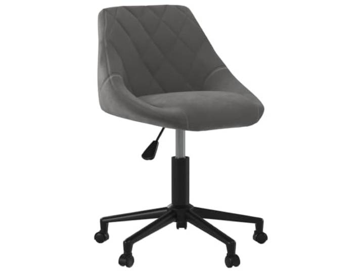 Todiikf Drehbarer Esszimmerstuhl Dunkelgrau Samt Polsterstuhl mit Rollen Stufenlos höhenverstellbar mit Gasfeder, flexibel 360° drehbar und stabil bis 110 kg für Arbeitszimmer und Schminktisch.