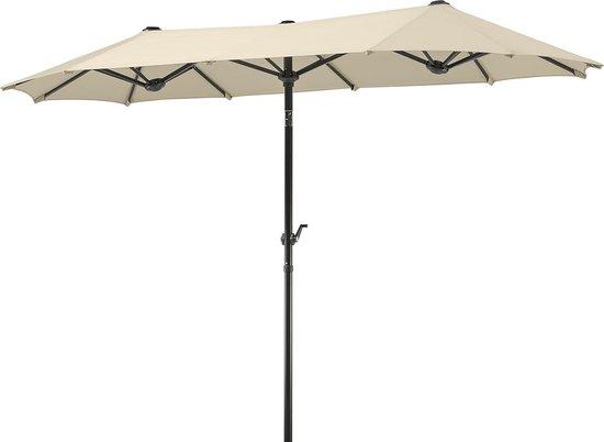 Famanu Sonnenschirm 300x150 cm Rechteckig Grau - Strand und Garten