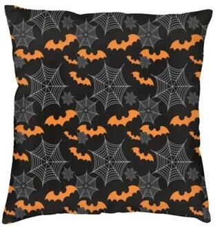 Uplifted Finds Pastel Goth Pink And Black Bats Pillow Cover Halloween Decorative Witch Cushion Case 45x45cm 3 30 X 30 Cm