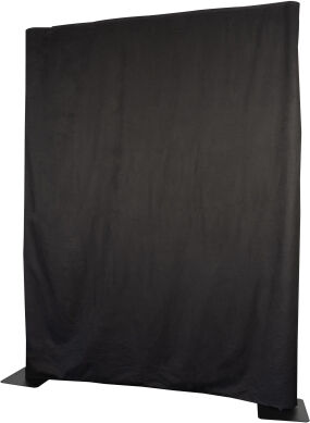 Wentex Pipes & Drapes Vorhang Molton, schwarz, 3x2.5m