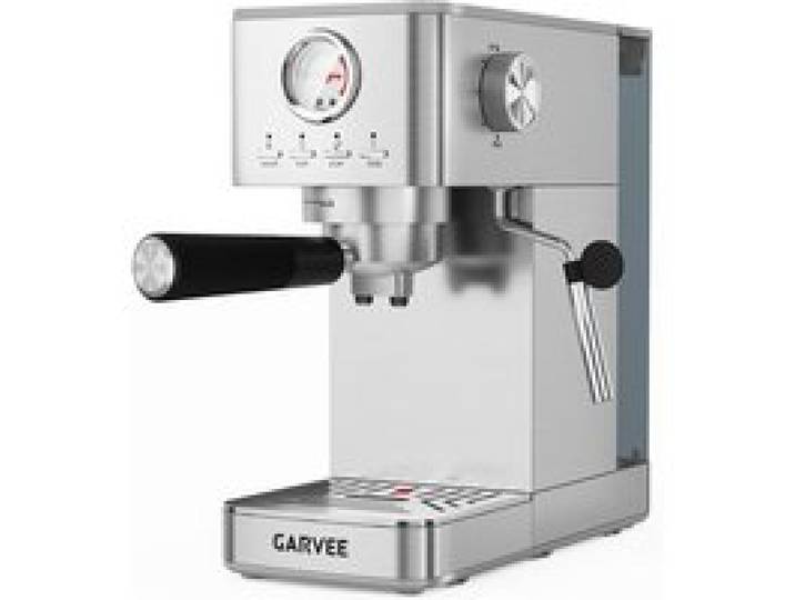 Machine Expresso Semi-Automatique 20 Bar - 1300W - Moulin Intégré - Laiton vapeur - Manomètre - Inox - 1L - Café italien maison