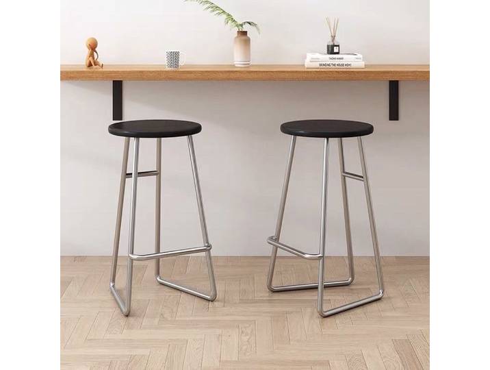 Chaise de bar moderne Simple, tabouret haut pour la maison, chaise haute de bar en bois massif, tabourets de bar de loisirs