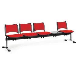 Wartezimmerbank - gepolstert Smart Biedrax LC9223cv - Gestell verchromt