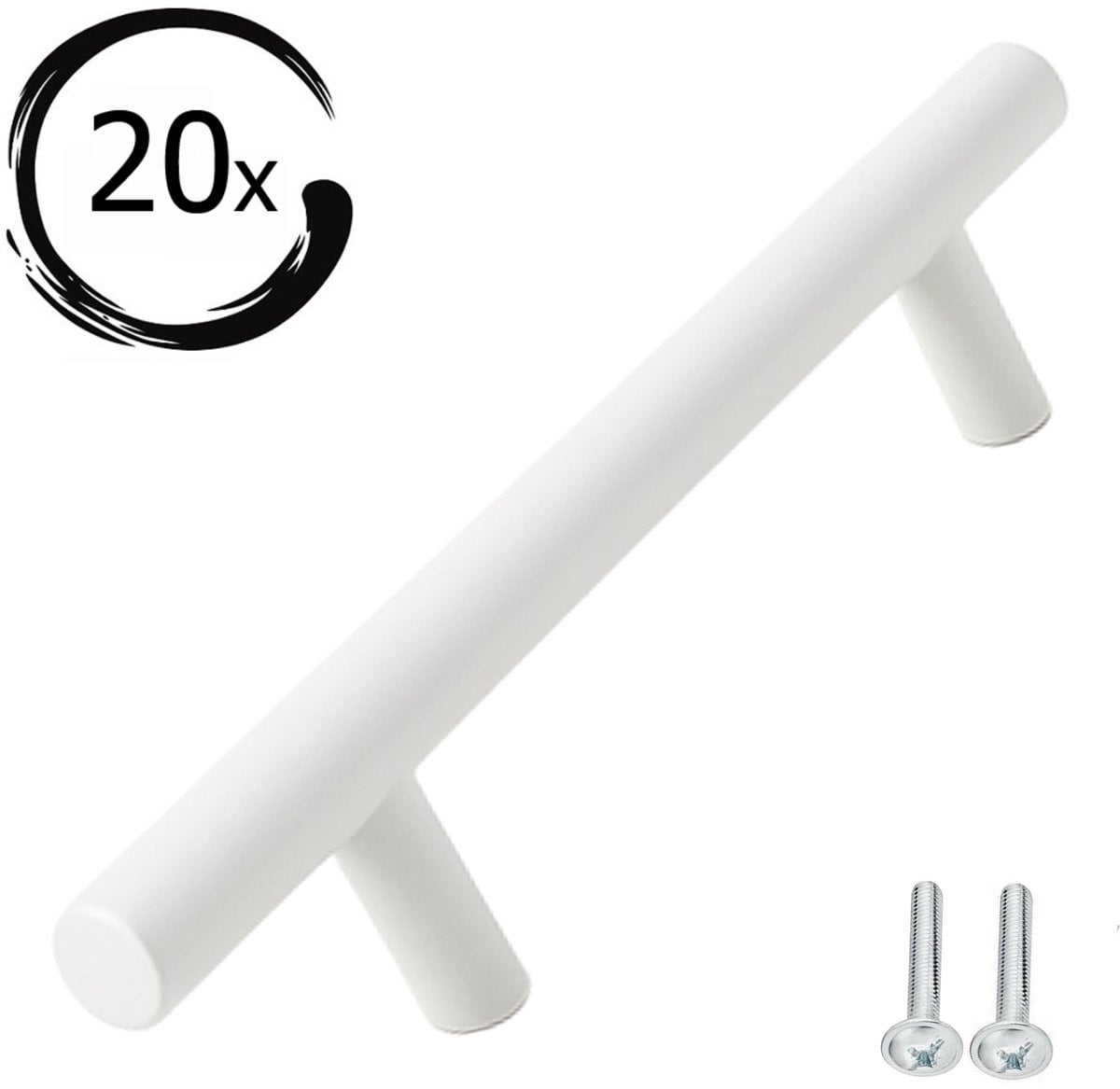 20x Meubelgreep RVS Wit - Stangengreep met 160mm Boormaat