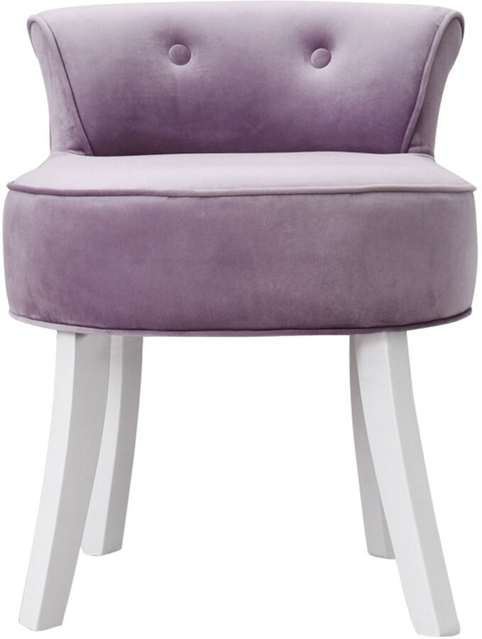 Fernleaf Joie Accent Stool White/Purple 62cm H X 49cm W X 49cm D
