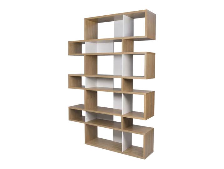 Regal London-506, Temahome, weiss/eichefarbig, Holz